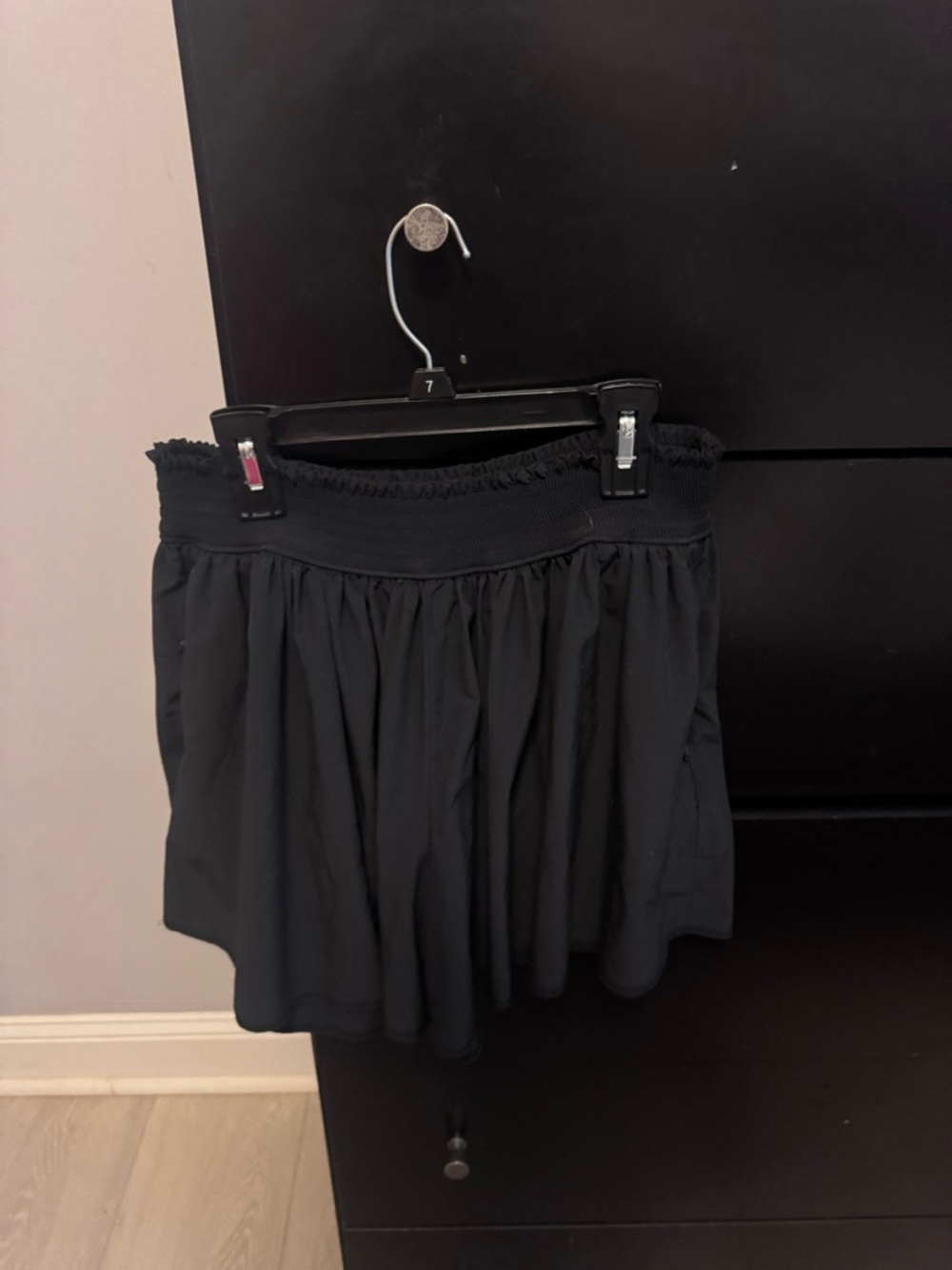 Athleta Black Elastic-Waist Mini Shorts